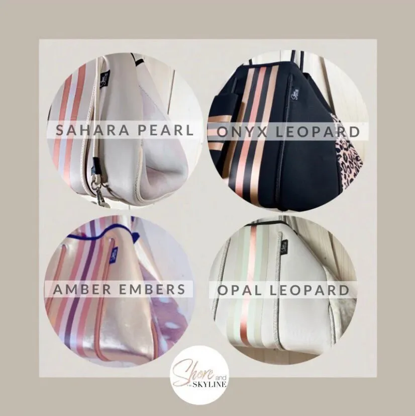 Waterproof Tote CAMO LUXE ROSE 2.0 Bag metallic rose-gold beach baby bridal birthday gift present ShoreAndSkyline back to school purse