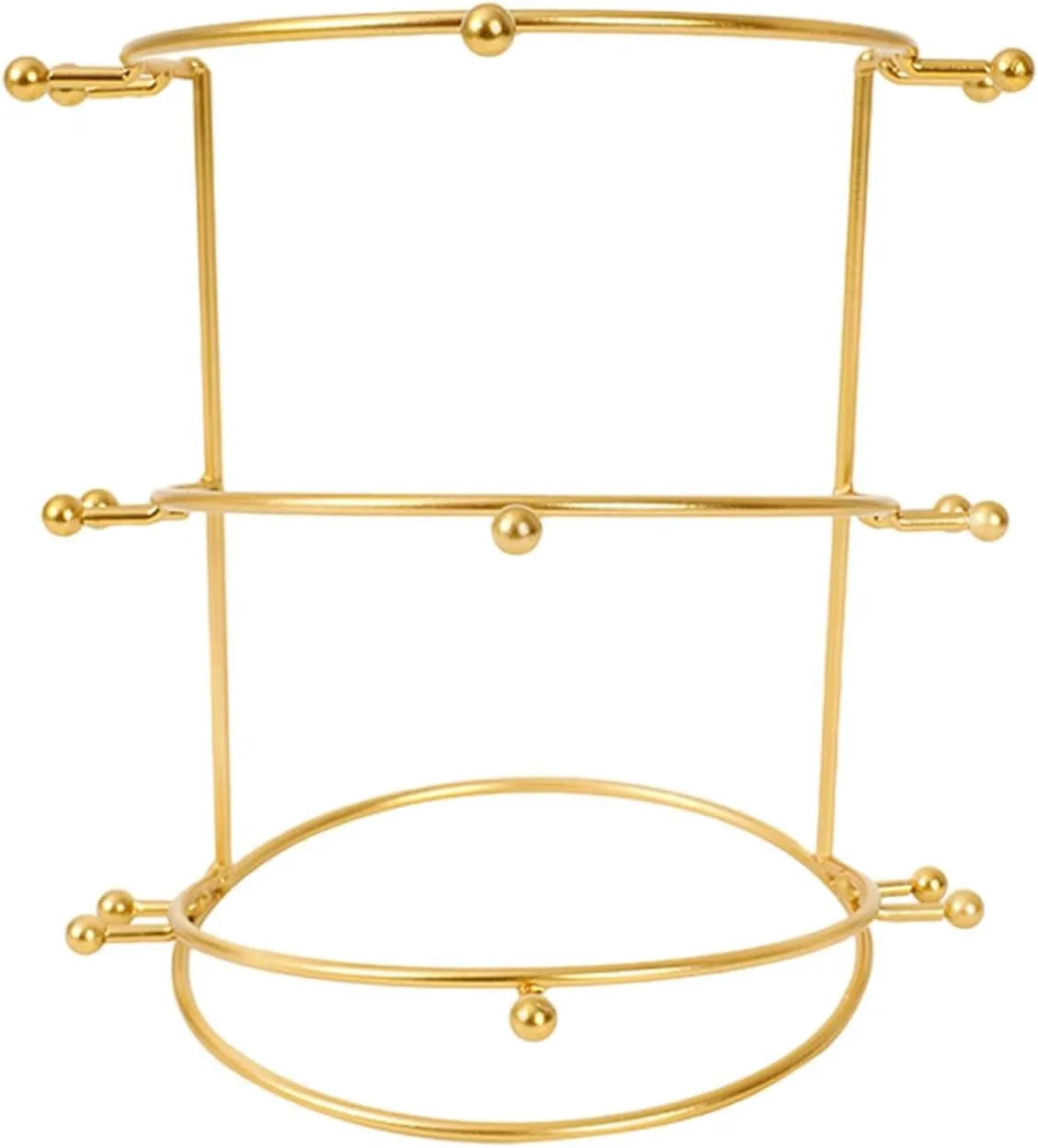 Wedding Tiara Holder, Headpiece Holder, Metal Decor, Princess Support, Women Tiaras Display, Showcases, Gold 3 Tier, Multi