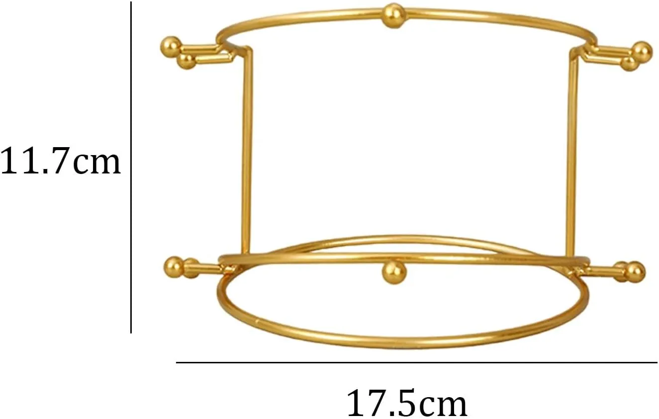 Wedding Tiara Holder, Tiara Display Stand, Metal Headband Organizer, Bridal Headband Display for Women Show, Gold 2 Tier