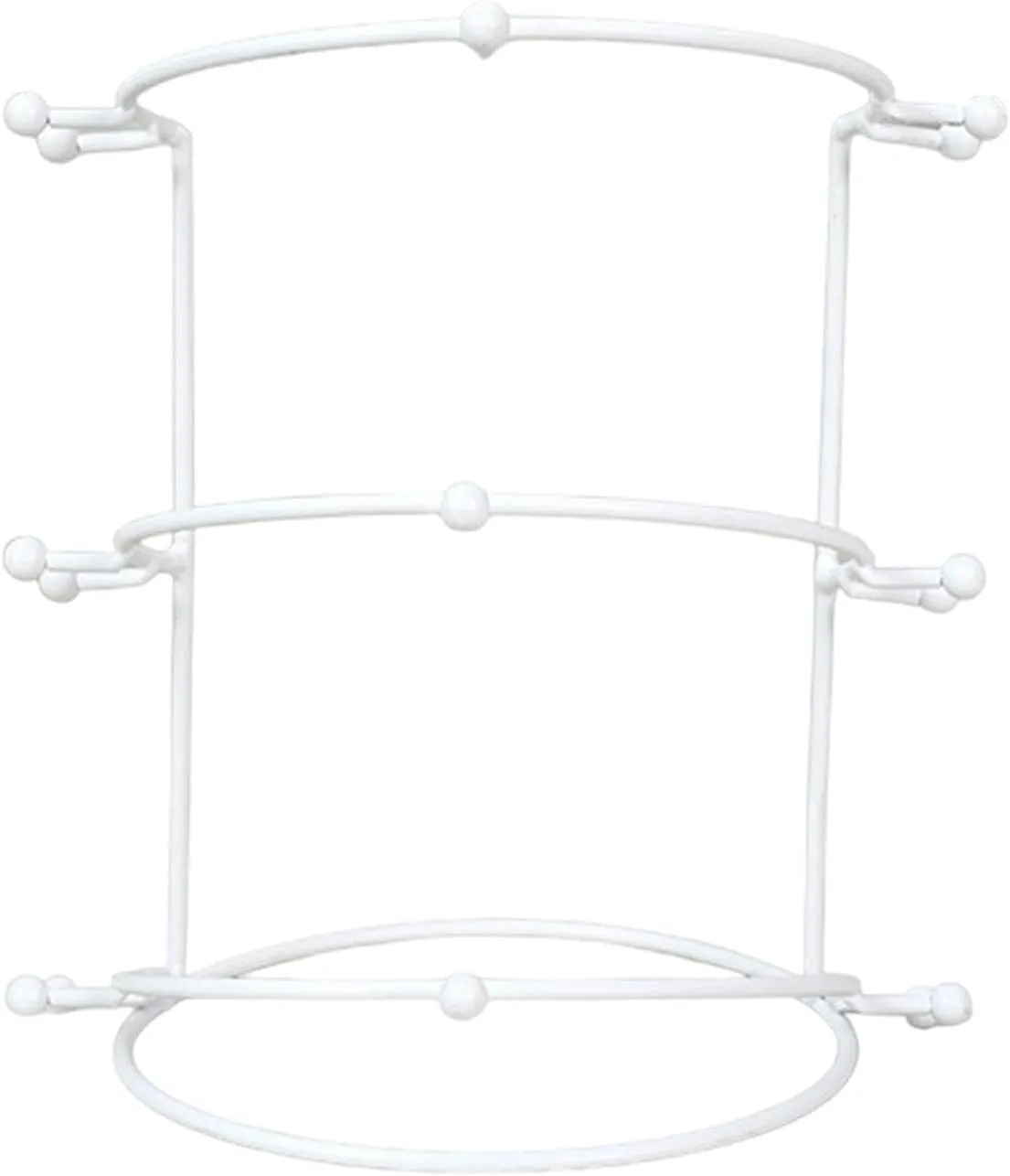 Wedding Tiara Holder, Tiara Display Stand, Metal Headband Organizer, Bridal Headband Display for Women Show, White 3 Tier