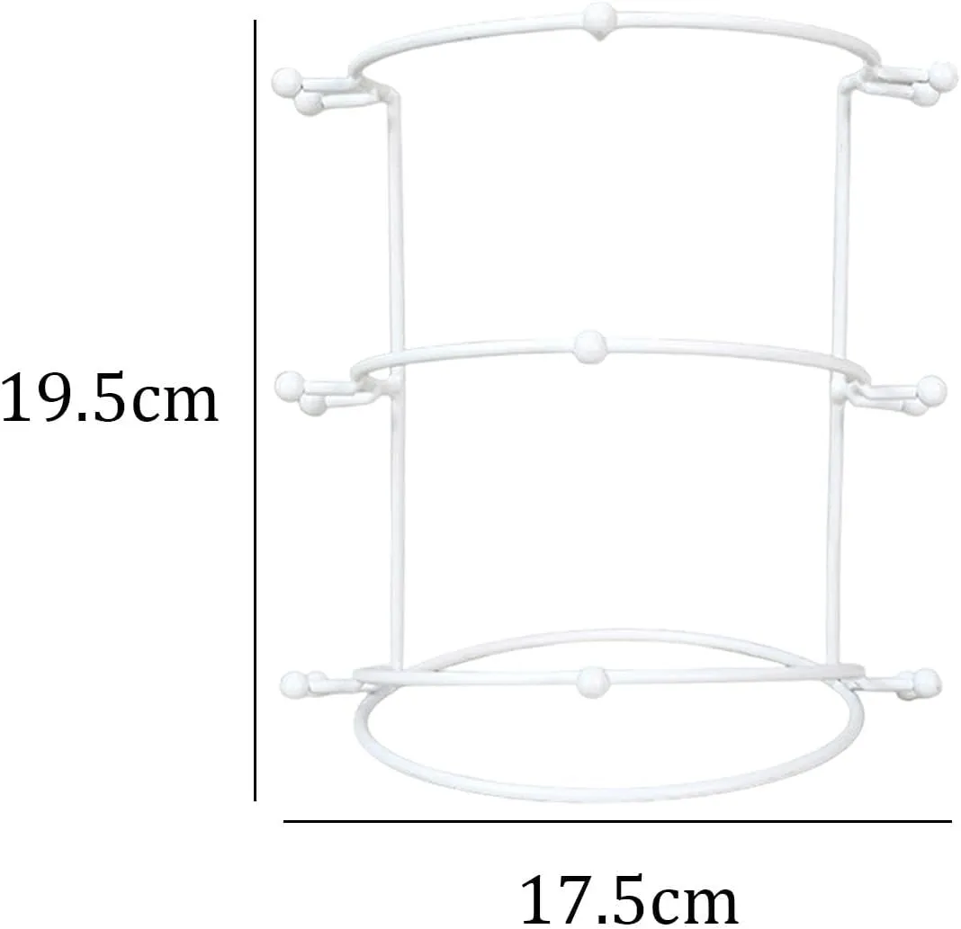 Wedding Tiara Holder, Tiara Display Stand, Metal Headband Organizer, Bridal Headband Display for Women Show, White 3 Tier
