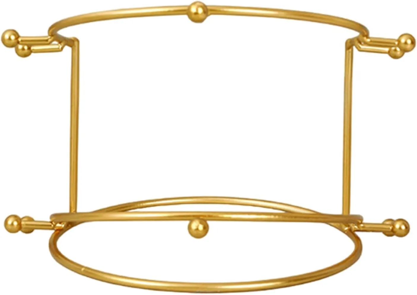 Wedding Tiara Support Stand Headwear Holder, Metal Hairband Stand, Jewelry Tower Tiaras Display Stand for Wedding Girl Room, Gold 2 Tier