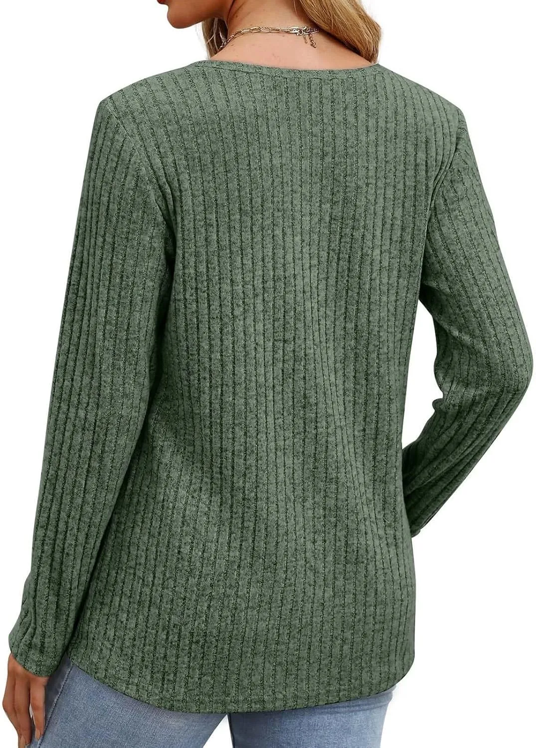 Women Casual Knit Sweaters Long Sleeve Shirts for Women Tunic Tops Dressy Pullovers Fashion Basic Lightweight Blouses