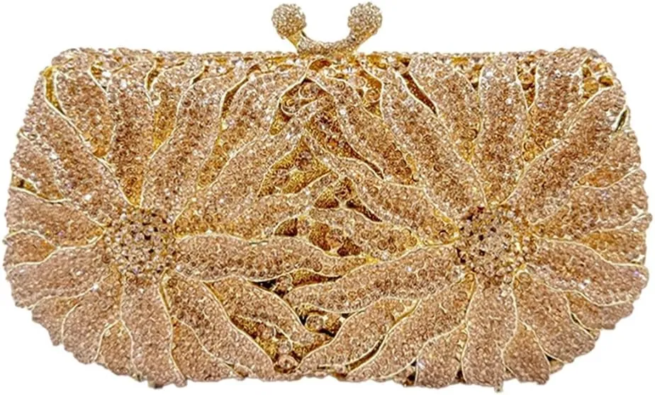 Women Sparkly Rhinestone Clutch Purse Glitter Crystal Diamond Evening Bag Fashion Handbag for Wonderful Night Party