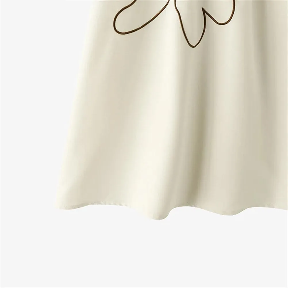 Women's Floral Print Casual A-Line Elastic Waist Midi Skirt