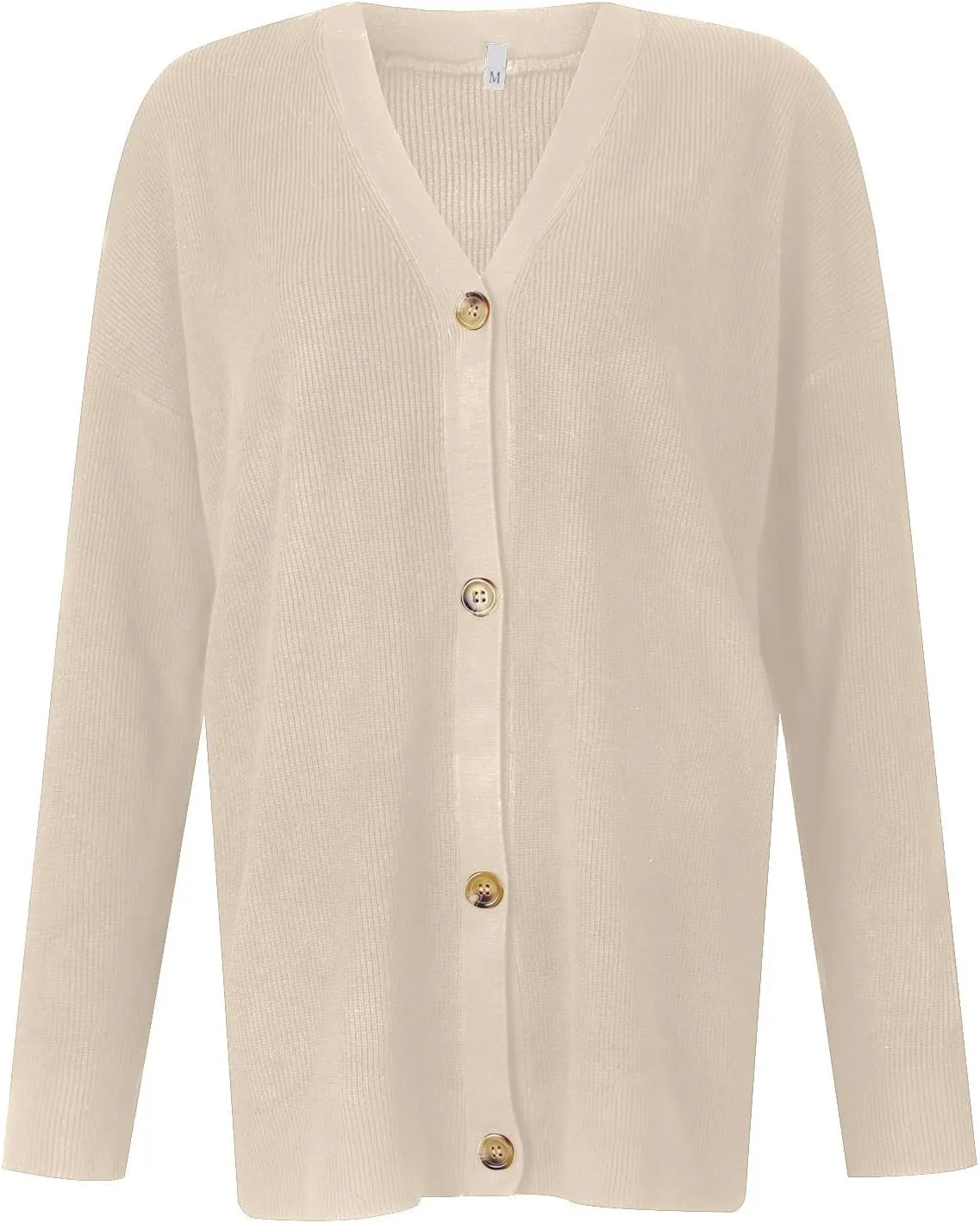 Women's Long Sleeve Knit Sweater Open Front Cardigan Casual Button Down Loose Knit Outerwear Fall Winter Trendy Coat