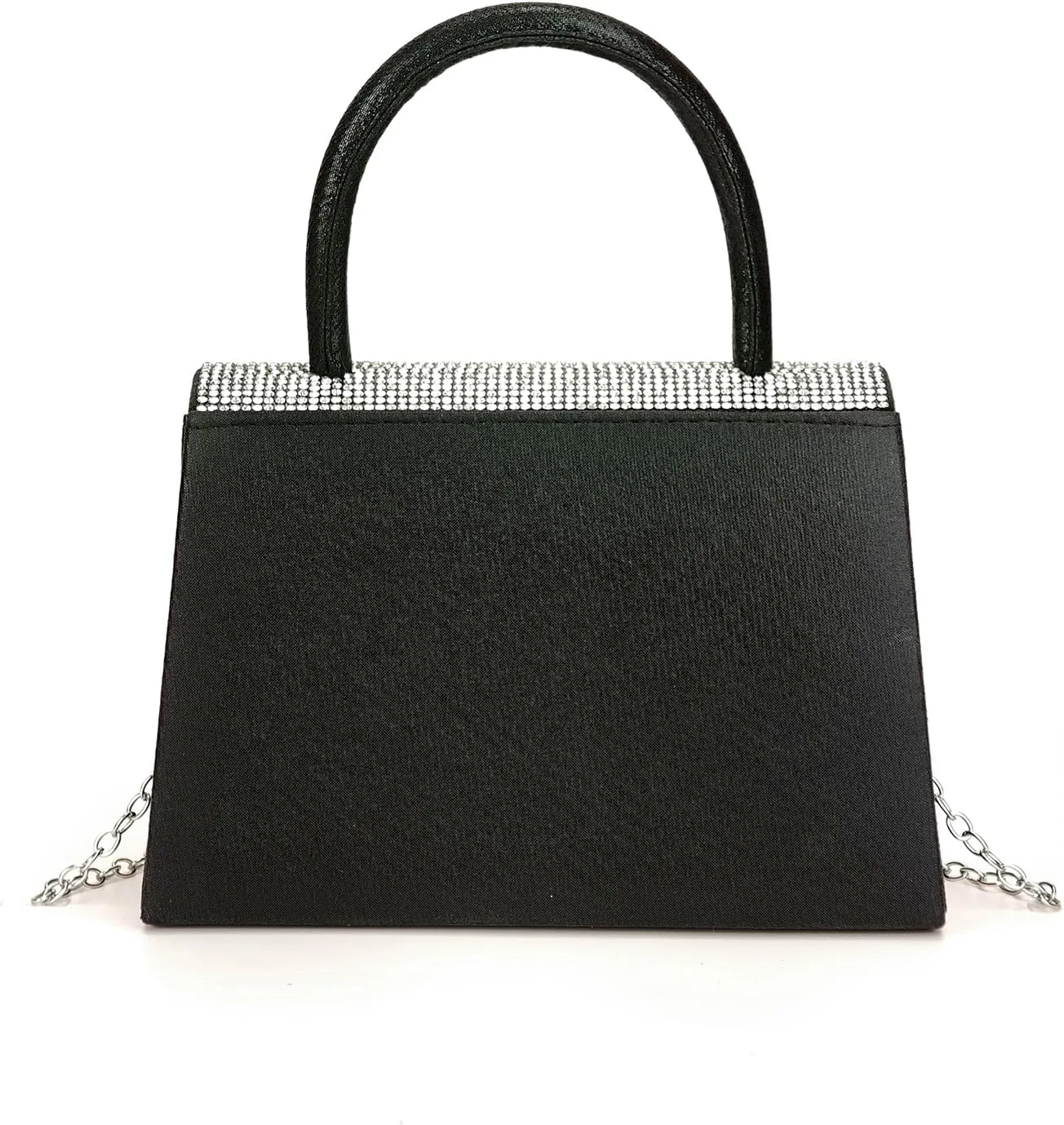 Women's Rhinestone Evening Bag Glitter Clutch Purses Crystal Pearl Party Handbags with Chain