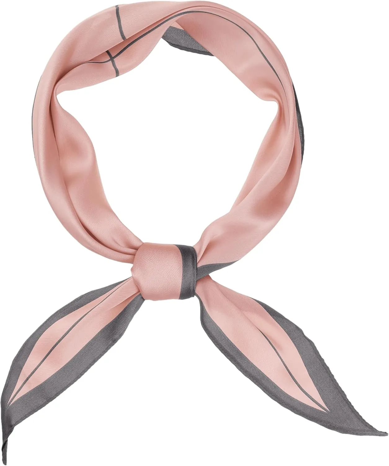 Women's Simple Striped Silky Scarf, Contrast Color Long Hairband Headscarf Neck Scarves Neckerchief