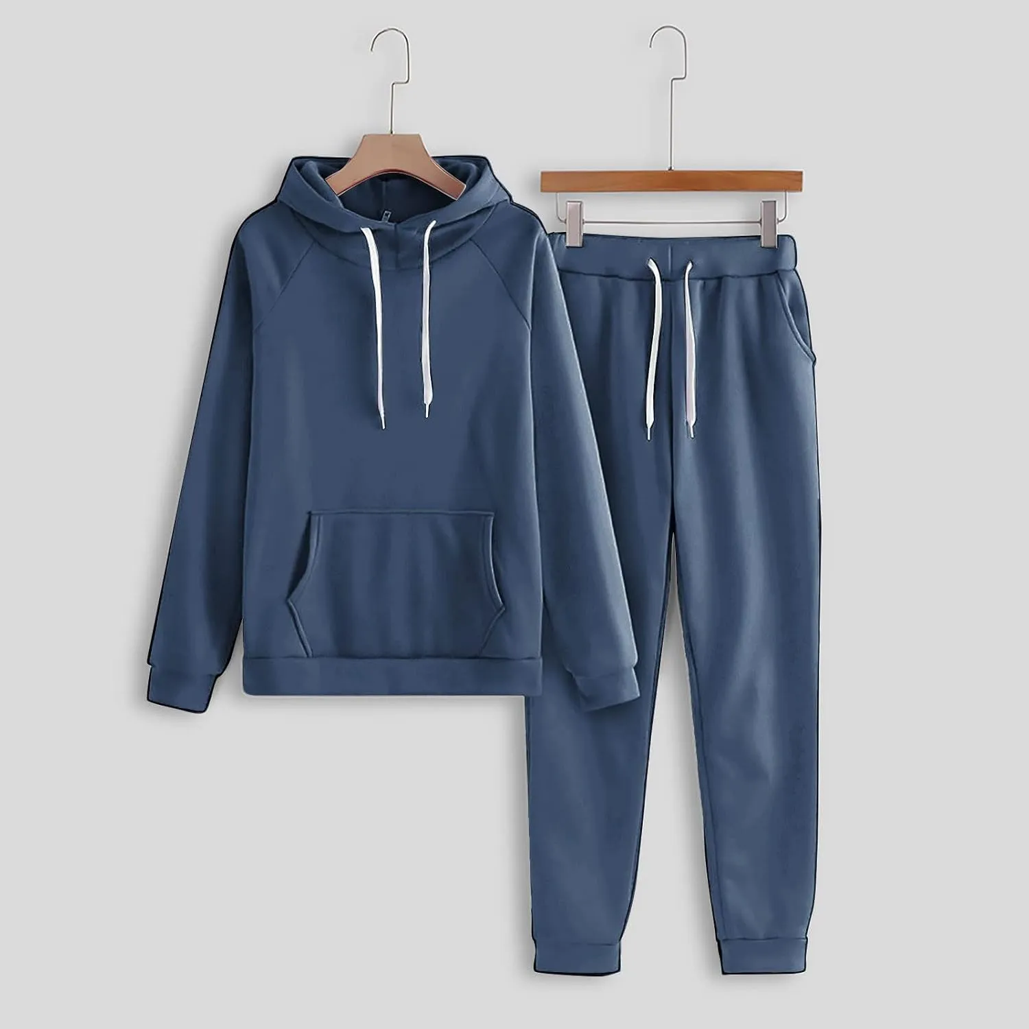 Women's Sweat Suits 2 Piece Outfits Hooded Pullover Waisted Pants Casual Jogging Tracksuit Lounge Set with Pockets