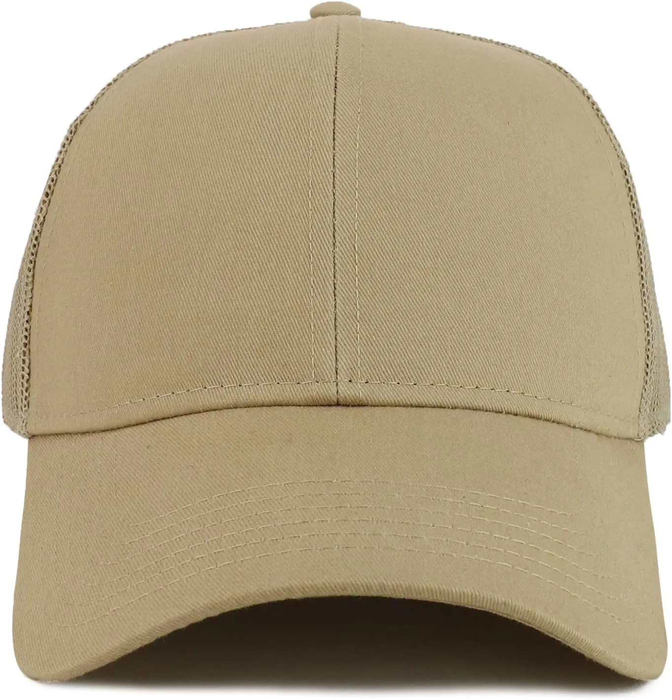 XXL Oversize High Crown Adjustable Plain Mesh Back Trucker Baseball Cap