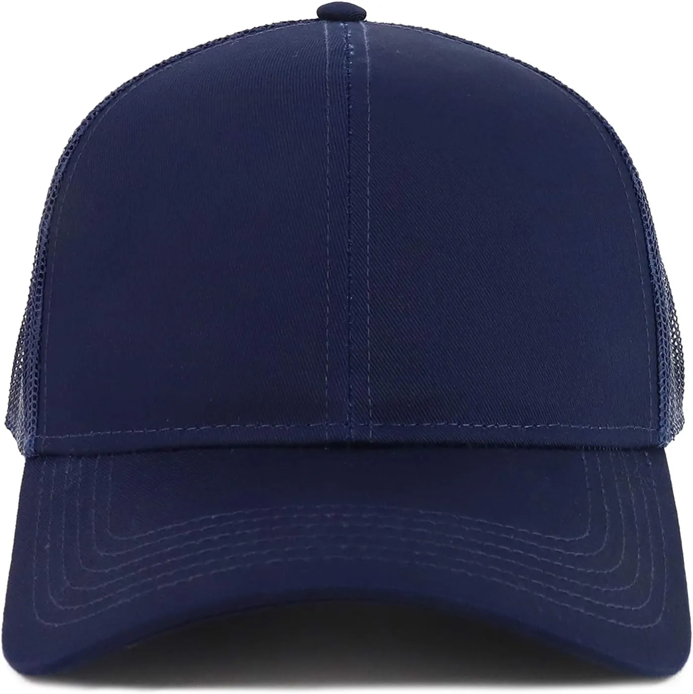 XXL Oversize High Crown Adjustable Plain Mesh Back Trucker Baseball Cap