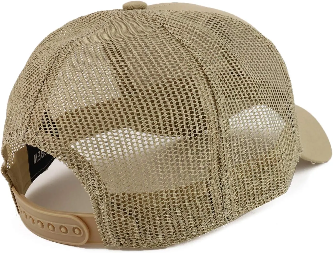 XXL Oversize High Crown Adjustable Plain Mesh Back Trucker Baseball Cap