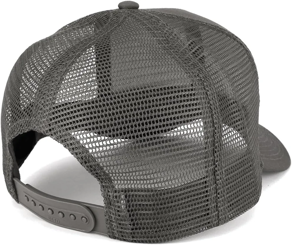 XXL Oversize High Crown Adjustable Plain Mesh Back Trucker Baseball Cap