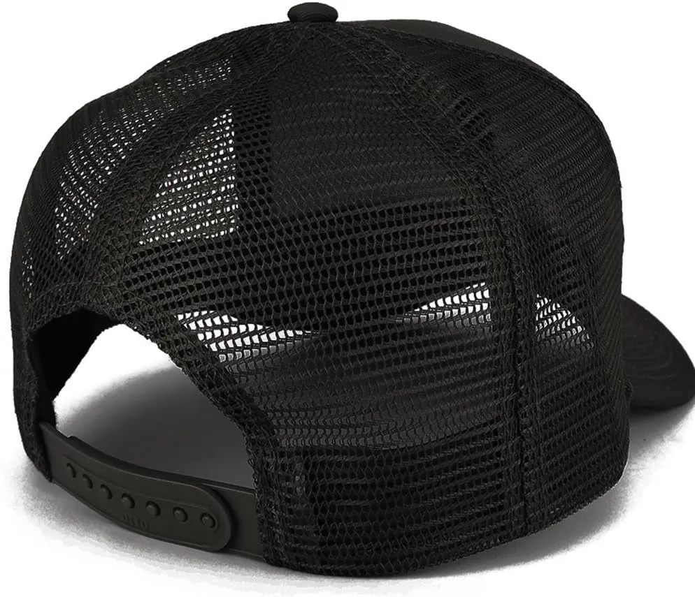 XXL Oversize High Crown Adjustable Plain Mesh Back Trucker Baseball Cap