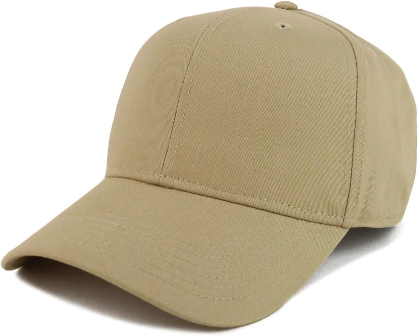 XXL Oversize High Crown Adjustable Plain Solid Baseball Cap