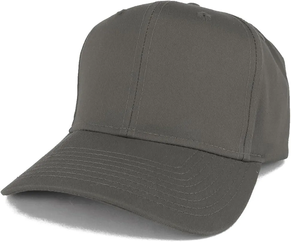 XXL Oversize High Crown Adjustable Plain Solid Baseball Cap