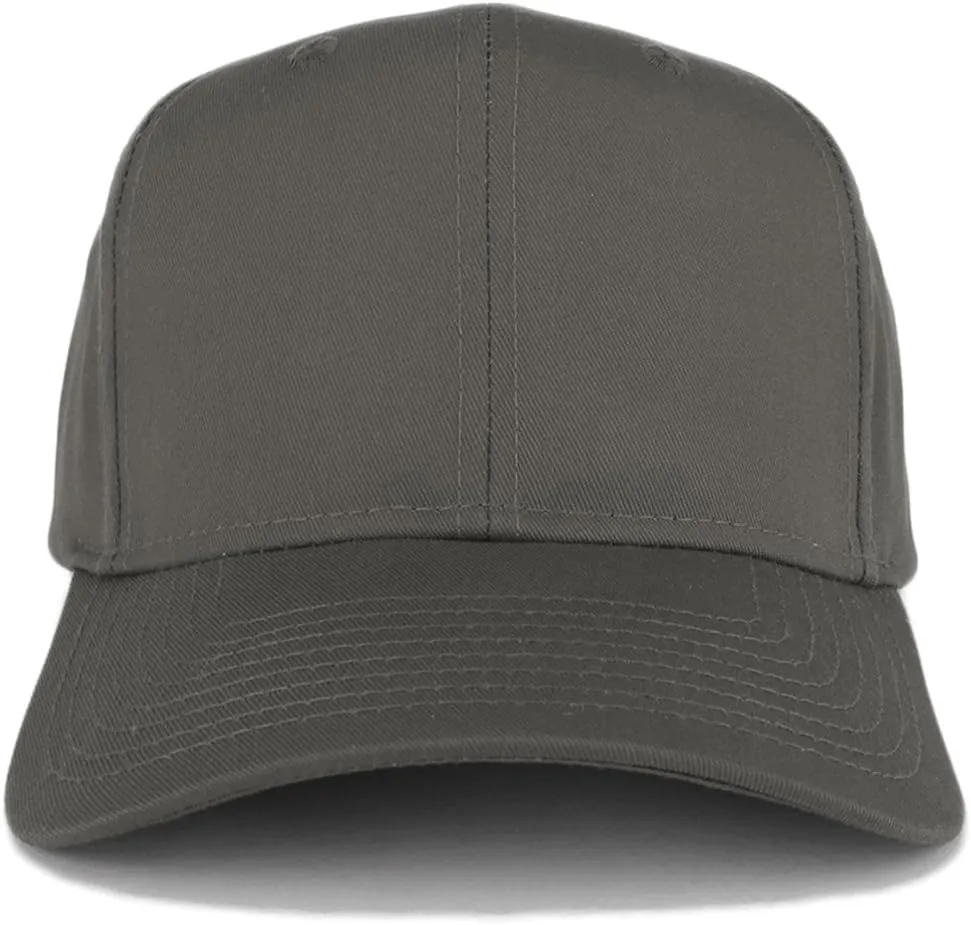 XXL Oversize High Crown Adjustable Plain Solid Baseball Cap