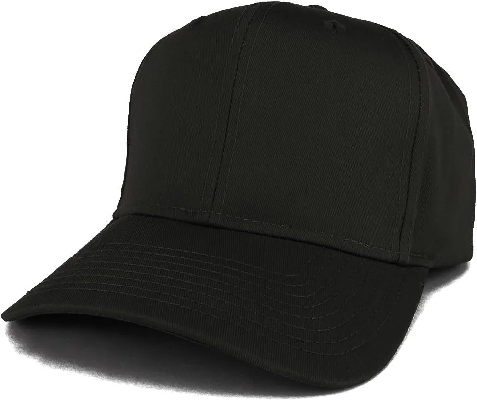 XXL Oversize High Crown Adjustable Plain Solid Baseball Cap