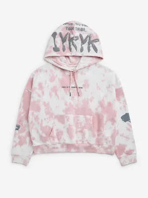 Y&F Kids Pink Tie-Dye Printed Sweatshirt