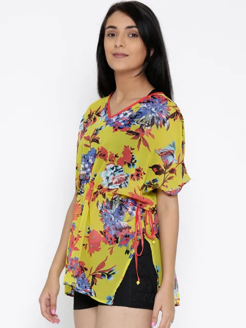 Yellow Kaftan Beach Cover Up - (Clearance - Final Sale)