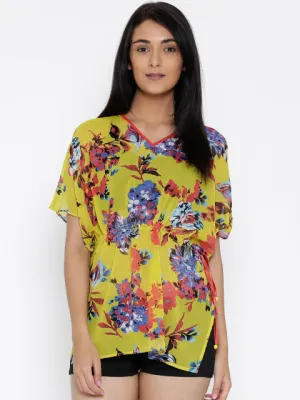 Yellow Kaftan Beach Cover Up - (Clearance - Final Sale)